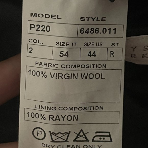 Gorgeous Men's Barneys New York Gray Virgin Wool Blazer Size 44R - Picture 4 of 5